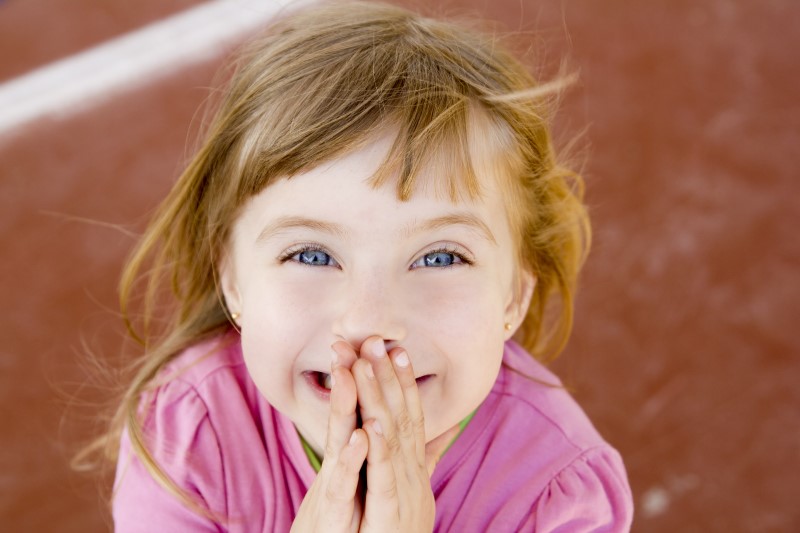 girl giggling